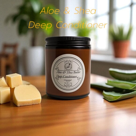 Aloe Vera & Shea Butter Triple Whipped Deep Conditioner – Unscented 8oz | TnJ’s - Picture 1 of 4